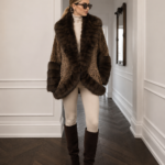 ANIMAL PRINT MINK AND CHINCHILLA FUR JACKET