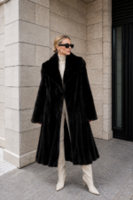 FULL LENGTH BROWN MINK FUR JACKET