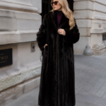 FULL LENGTH BROWN MINK FUR JACKET