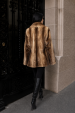 BROWN AND BEIGE MINK FUR JACKET - Image 2