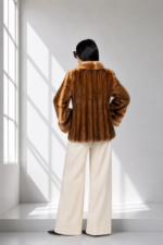 Brown Mink Fur Jacket - Image 2