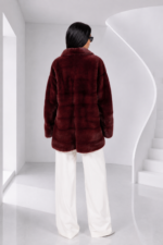 BORDEAUX MINK FUR JACKET - Image 2