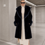 LONG BLUE MINK FUR JACKET