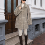 LIGHT GREY MINK FUR JACKET