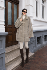 LIGHT GREY MINK FUR JACKET