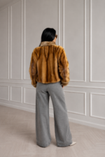 SHORT CINNAMON MINK FUR JACKET - Image 2