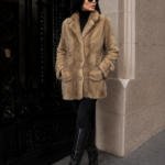 BEIGE MINK FUR JACKET