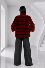 SHORT RED MINK FUR JACKET - Image 2