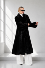 FULL LENGTH BROWN MINK FUR JACKET