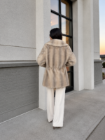 SILVER GREY MINK FUR JACKET - Image 2