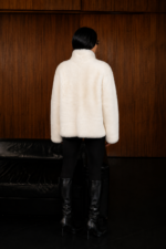 SHORT WHITE RABBIT FUR JACKET - Image 2