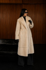 FULL LENGTH CREAM MINK FUR JACKET