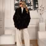 BROWN MINK FUR JACKET