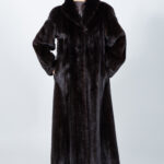 FULL LENGTH BROWN MINK FUR JACKET