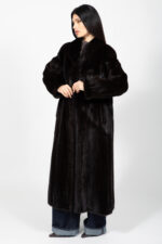 FULL LENGTH BROWN MINK FUR JACKET - Image 3