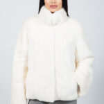 SHORT WHITE RABBIT FUR JACKET