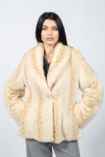 CREAM MINK FUR JACKET