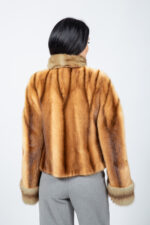 SHORT CINNAMON MINK FUR JACKET - Image 2