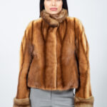SHORT CINNAMON MINK FUR JACKET
