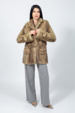 BEIGE MINK FUR JACKET - Image 4