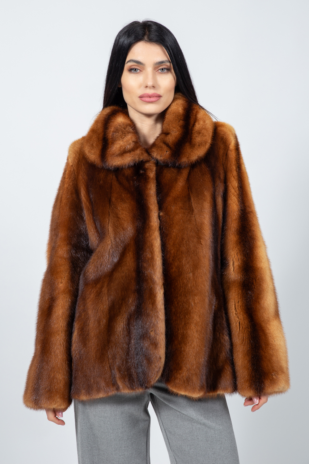 Posh-190 Τζάκετ από μινκ σε χρώμα κανέλας - Image 1