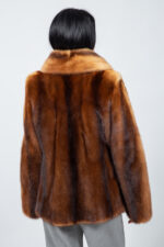 Τζάκετ από μινκ σε χρώμα κανέλας - Image 2