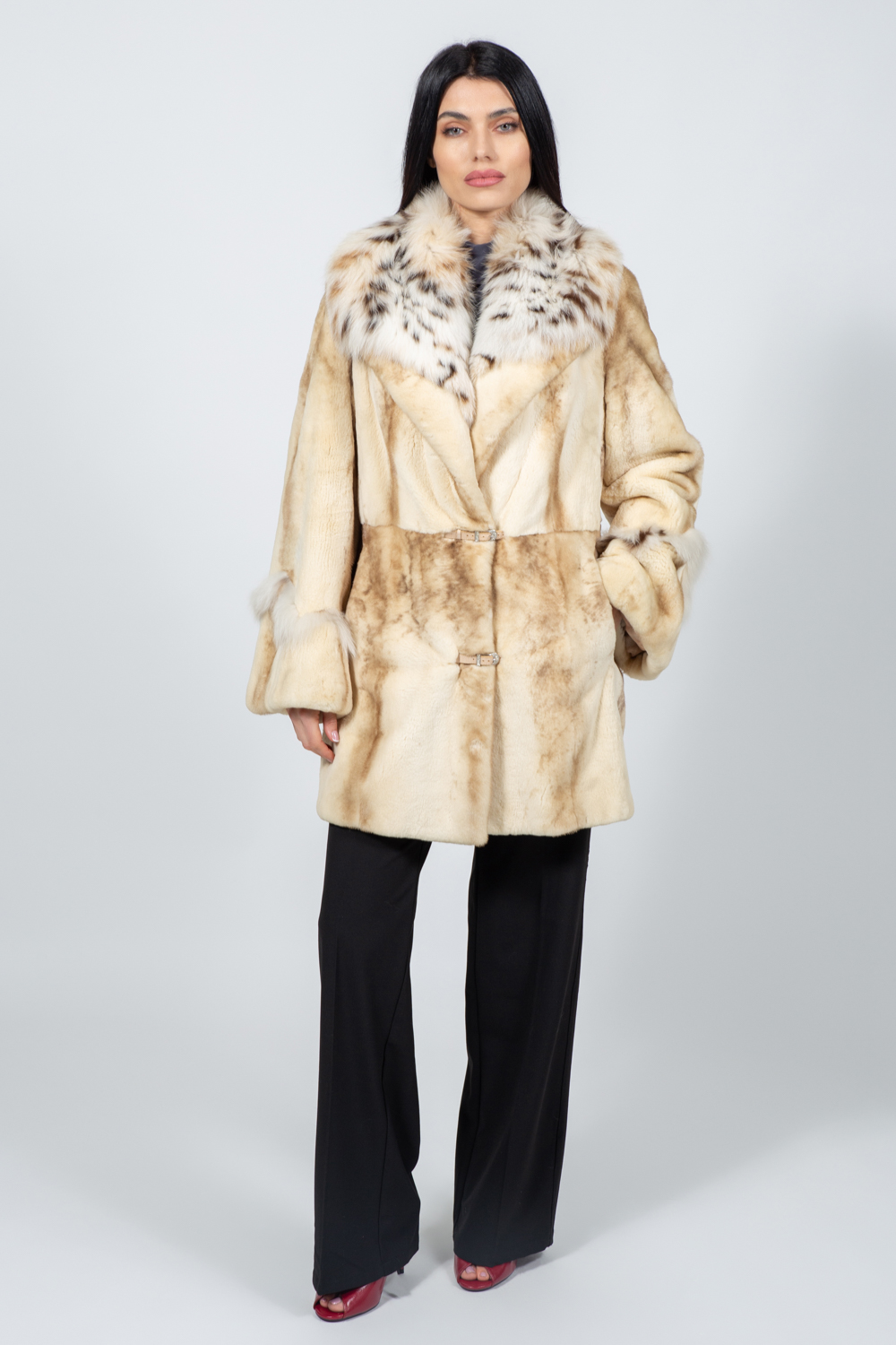 Posh-211 Μπουφάν από γούνα βιζόν και λύγκα. - Image 1