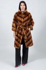 ΜΑΚΡΥ ΚΑΦΕ ΠΑΛΤΟ ΒΙΖΟΝ ΜΕ ΖΩΝΗ