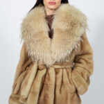 BEIGE MINK AND FOX FUR JACKET