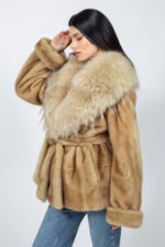 BEIGE MINK AND FOX FUR JACKET - Image 2