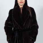 BROWN MINK FUR JACKET
