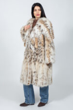 Μακρύ μπουφάν από γούνα λύγκα. - Image 2