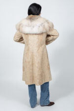LONG CHAMPAGNE ASTRAKHAN AND LYNX FUR JACKET - Image 3