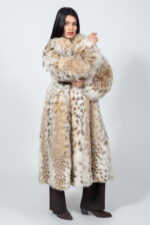 Μακρύ μπουφάν από γούνα λύγκα. - Image 4