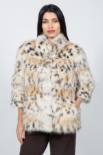 Κοντή γούνινη ζακέτα από λυγξ