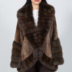 ANIMAL PRINT MINK AND CHINCHILLA FUR JACKET