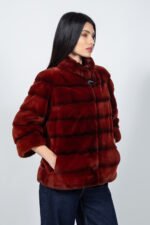 SHORT RED MINK FUR JACKET - Image 3