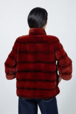SHORT RED MINK FUR JACKET - Image 2