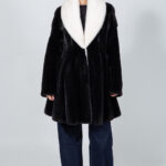 BLACK AND WHITE MINK FUR JACKET