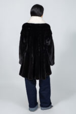 BLACK AND WHITE MINK FUR JACKET - Image 2