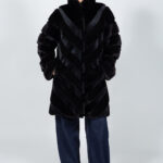 LONG BLACK MINK FUR JACKET