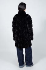 LONG BLACK MINK FUR JACKET - Image 2
