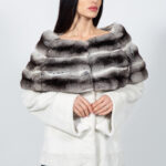 WHITE MINK AND CHINCHILLA FUR JACKET