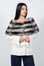 WHITE MINK AND CHINCHILLA FUR JACKET