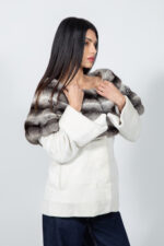 WHITE MINK AND CHINCHILLA FUR JACKET - Image 2