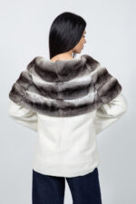 WHITE MINK AND CHINCHILLA FUR JACKET - Image 3