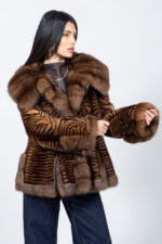 ANIMAL PRINT MINK AND SABLE FUR JACKET - Image 2