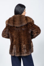 ANIMAL PRINT MINK AND SABLE FUR JACKET - Image 3