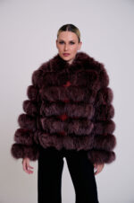 BORDEAUX FOX FUR JACKET