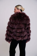 BORDEAUX FOX FUR JACKET - Image 3